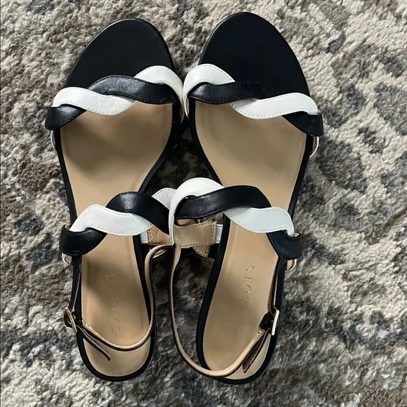 Talbots Capri Twist Mini Wedge Leather sandals. NWOT size 9 - Picture 3 of 9